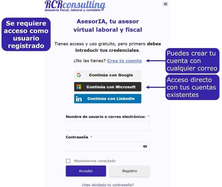 AsesorIA Acceso